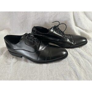Unlisted Kenneth Cole Men's Dress Shoes Black Size 10.5 Half Time Oxford Lace Up